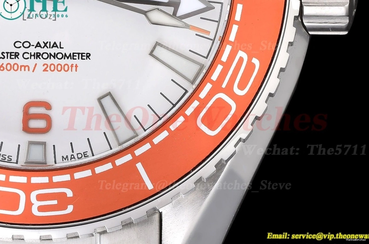 SS Orange 600m White 43mm Seamaster Dial GDF MY8215 SS 0331